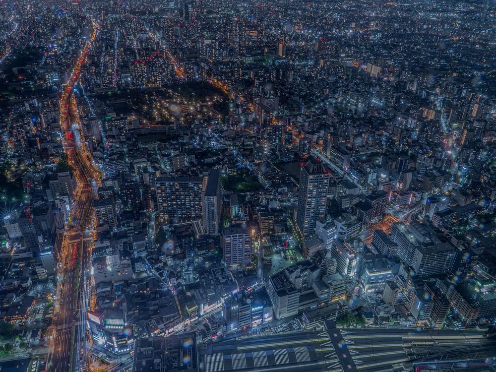 ハルカス300から見下ろす夜景