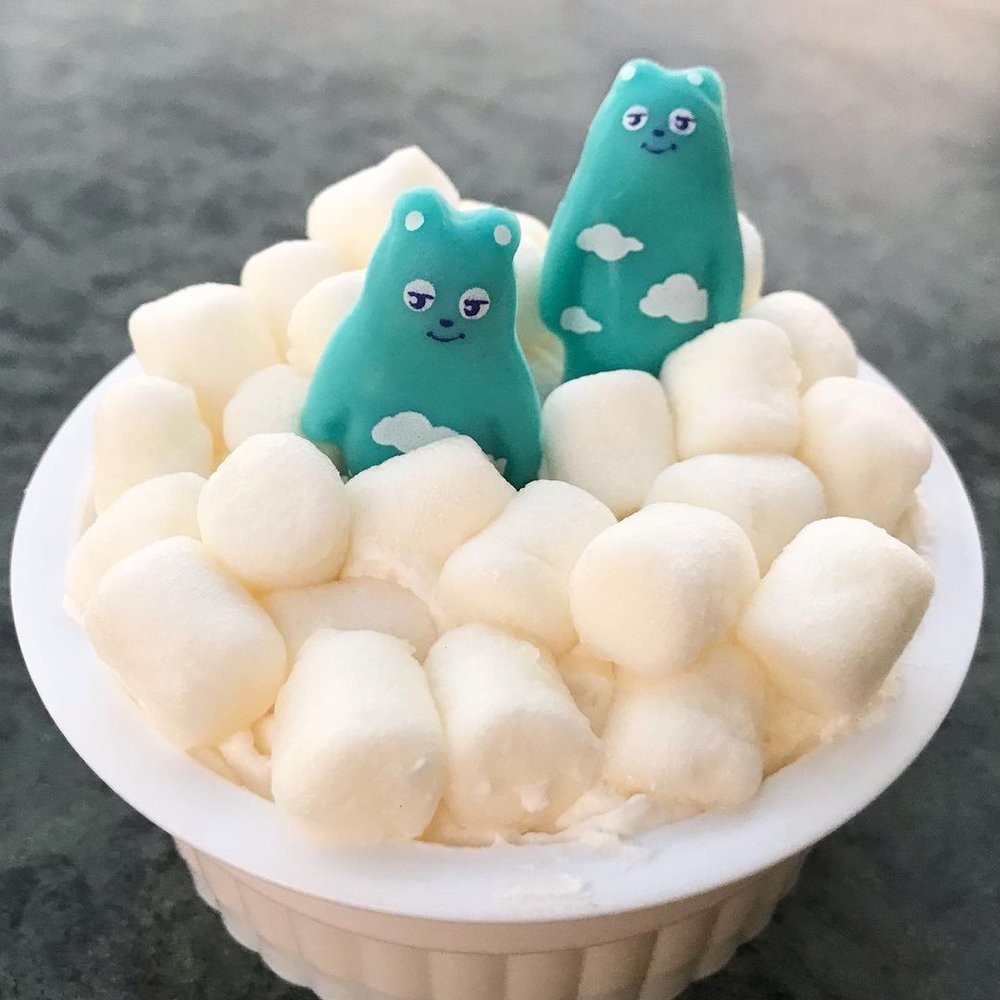 ハルカス300のマシュマロの入ったドリンク