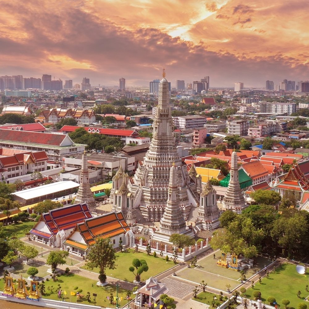 Top view of Wat Arun Temple