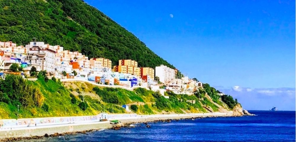Beach view with houses