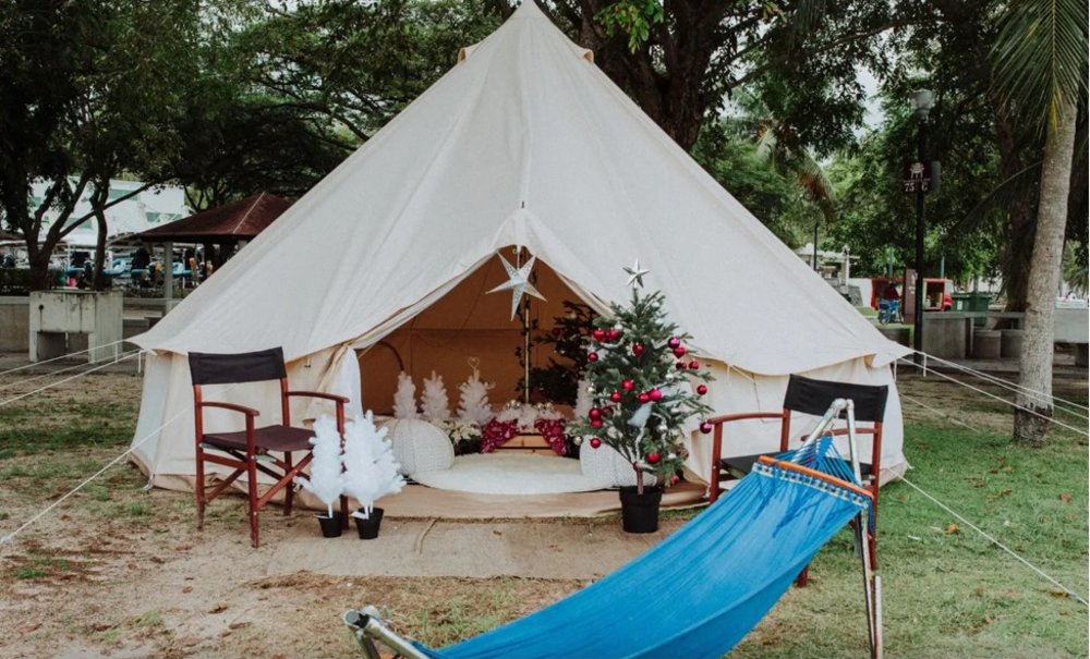 Glamping room under the trees