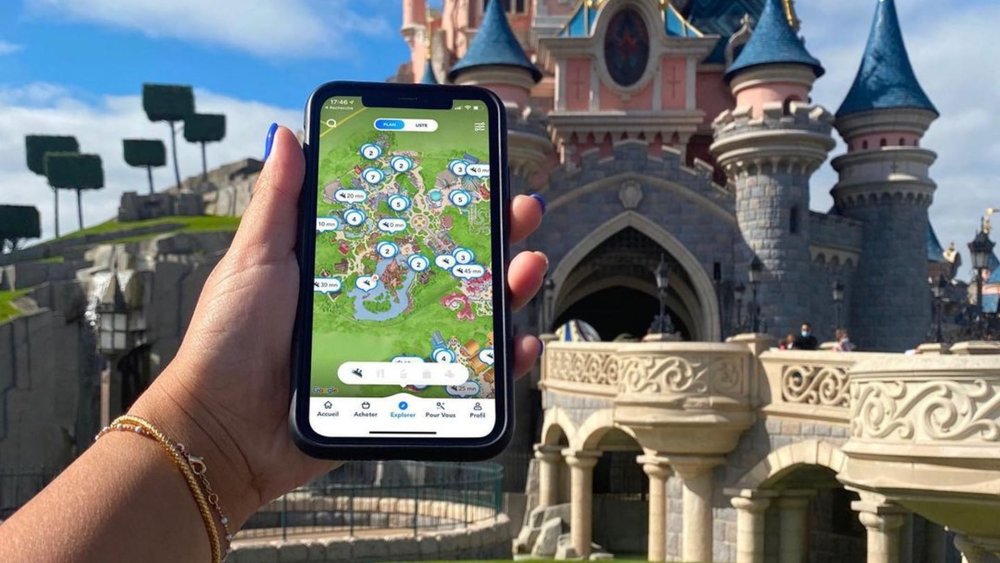 The Disney mobile app is your virtual tour guide throughout your Disneyland Paris experience! Credits: @disneylandparis on Instagram