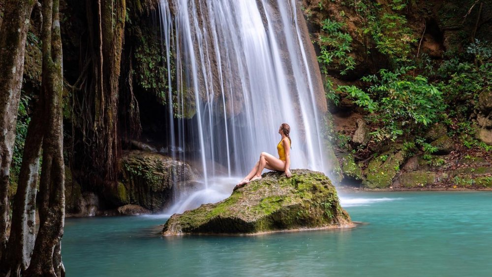 Time to chase waterfalls in Erawan. Image credits: @travelsofsophie on Instagram