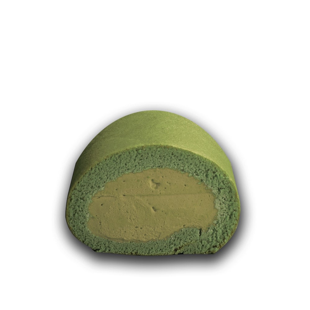 抹茶奶油蛋捲中細滑而香濃的抹茶忌廉，令人一試難忘。