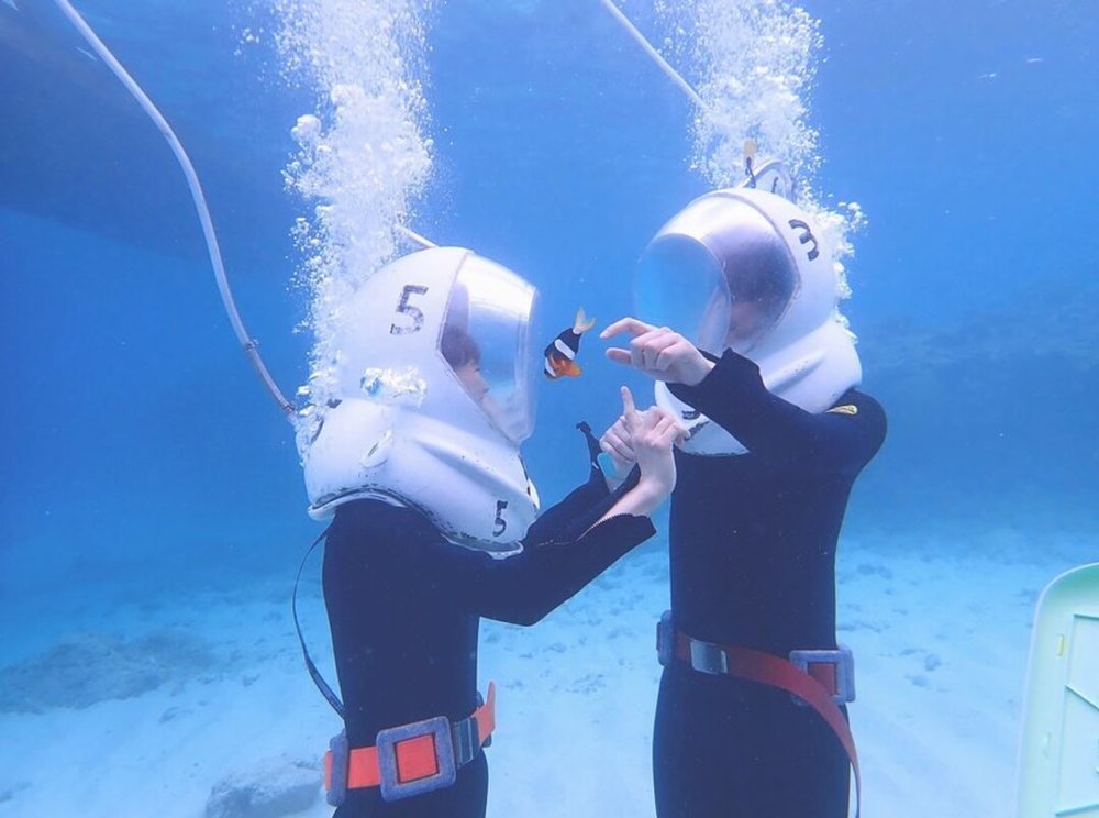 沖縄 海中散歩シーウォーク体験