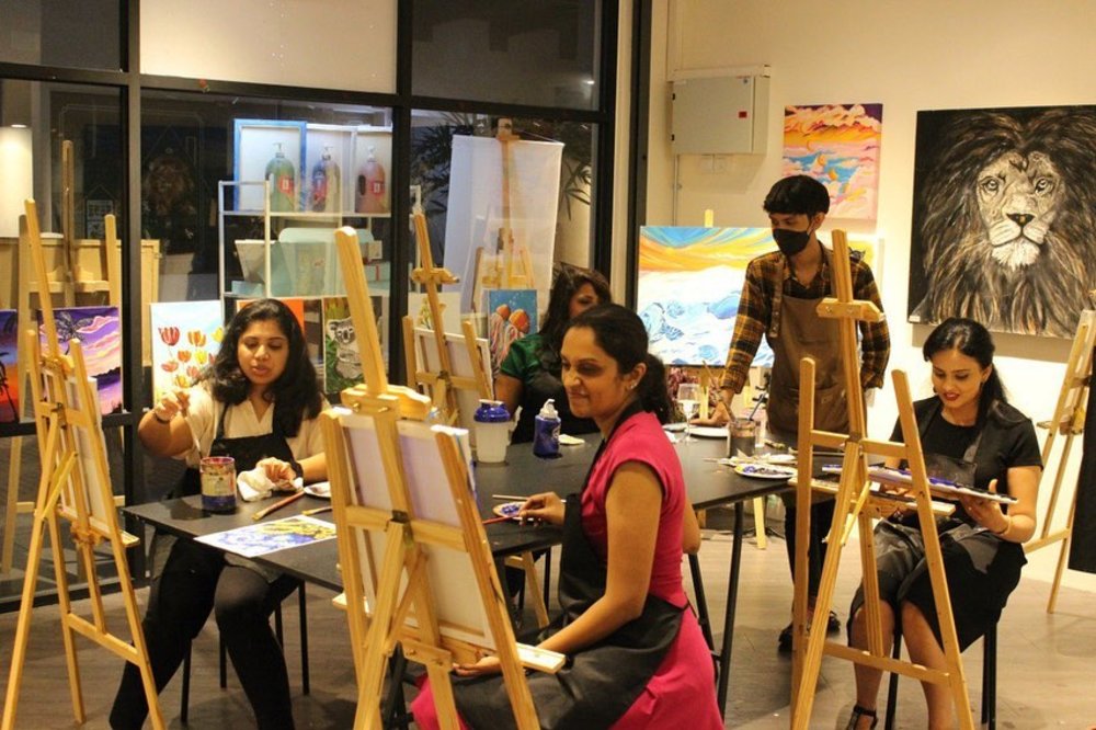 Sip & Paint best activity to do with kids at night in KL