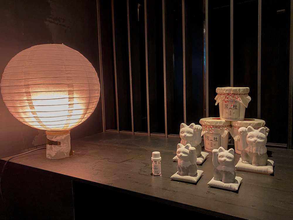 tuve hotel Klook staycation 全手工製作的水泥招財貓!