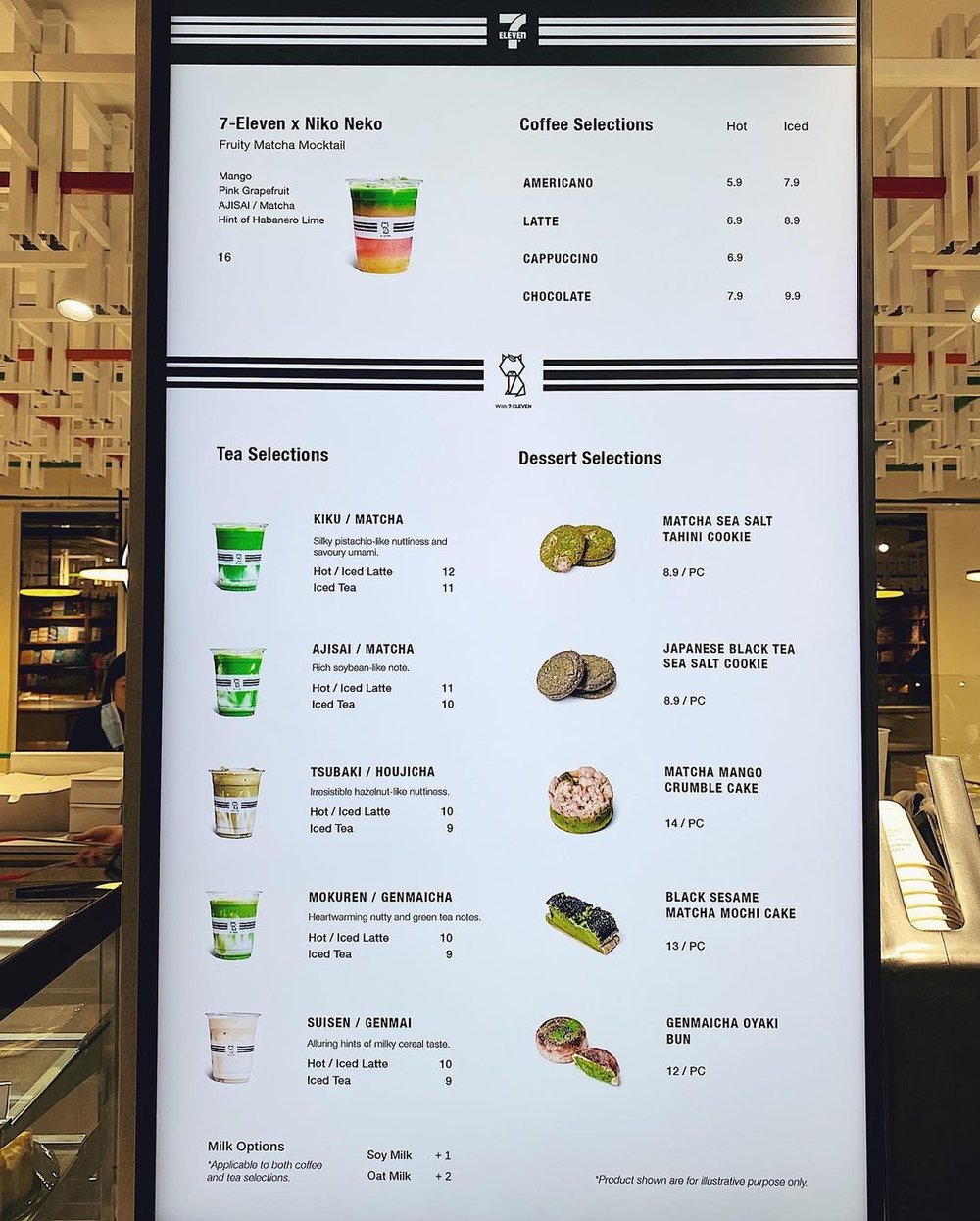 711 cafe store puchong niko neko matcha