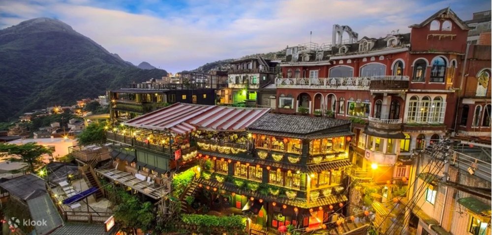 Jiufen Old district during night time