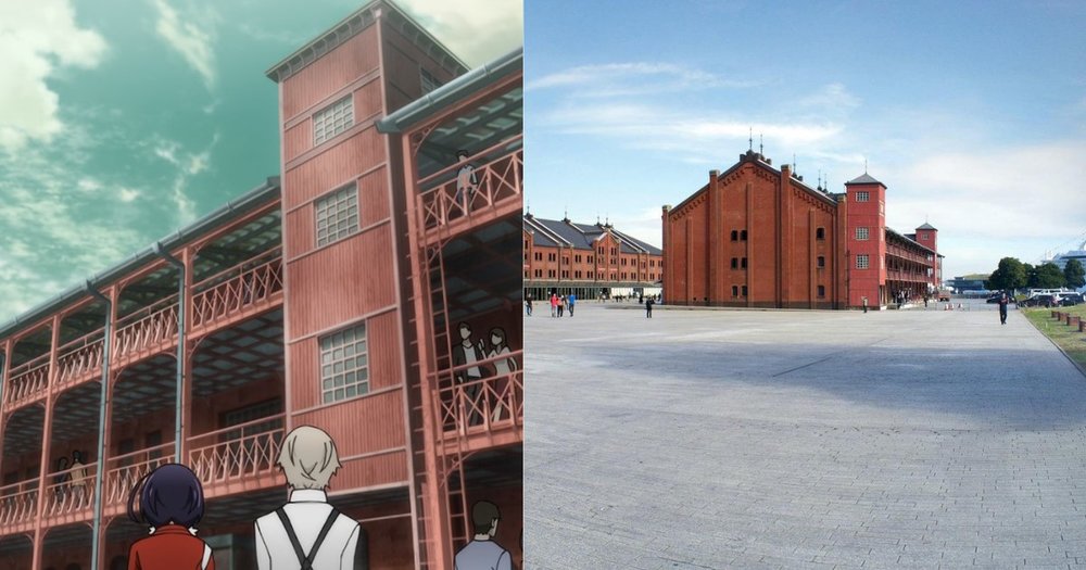 Yokohama Red Brick Warehouse in Bungou Stray Dogs and Real Life
