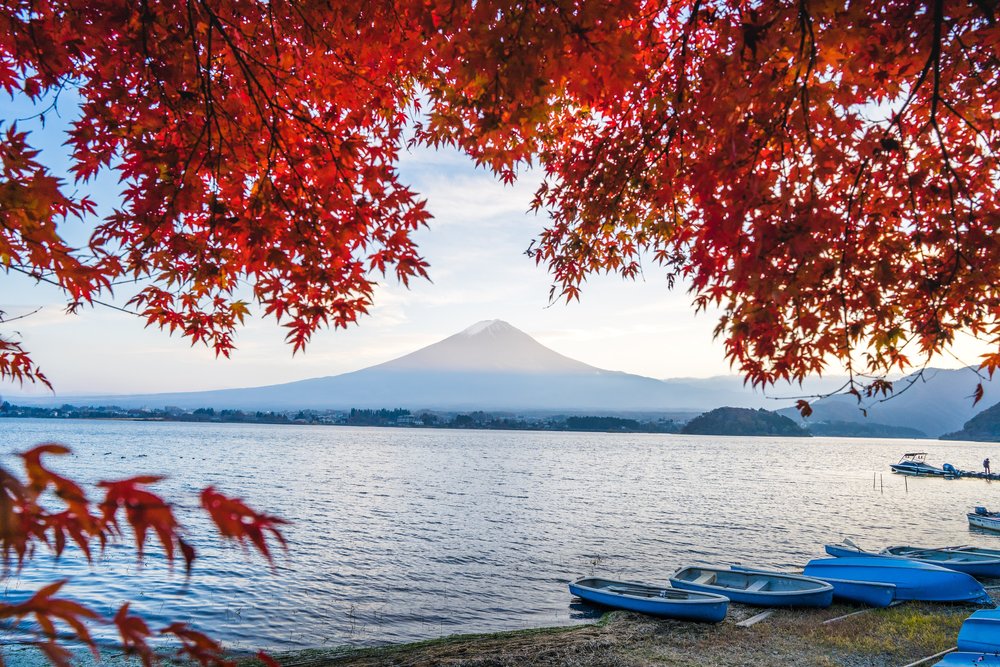 a lake area in Yamanashi Prefecture