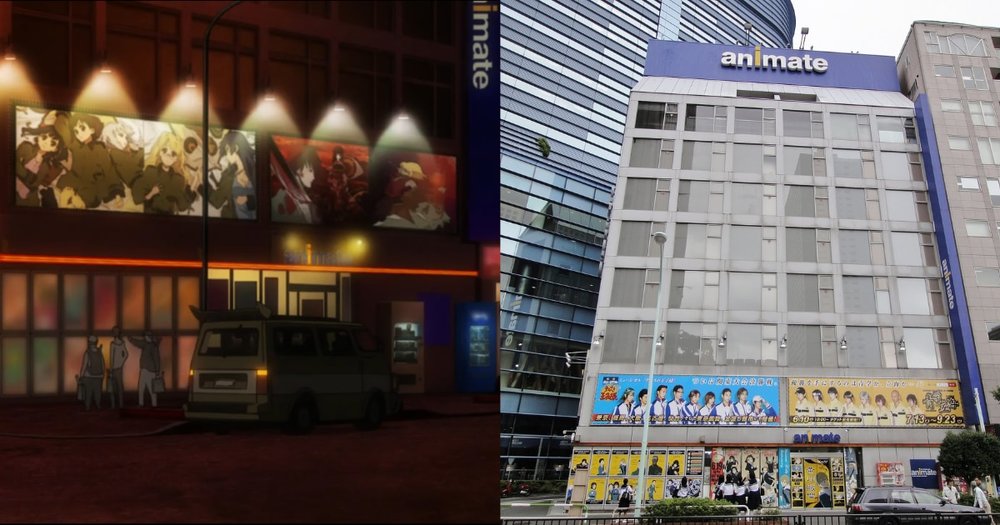 Anime Flagship store in Ikebukuro in Durarara!! and Real Life
