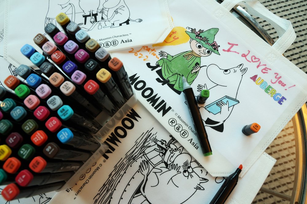 姆明主題下午茶 香港愉景灣酒店 auberge moomin staycation 姆明主題 DIY 環保袋工作坊