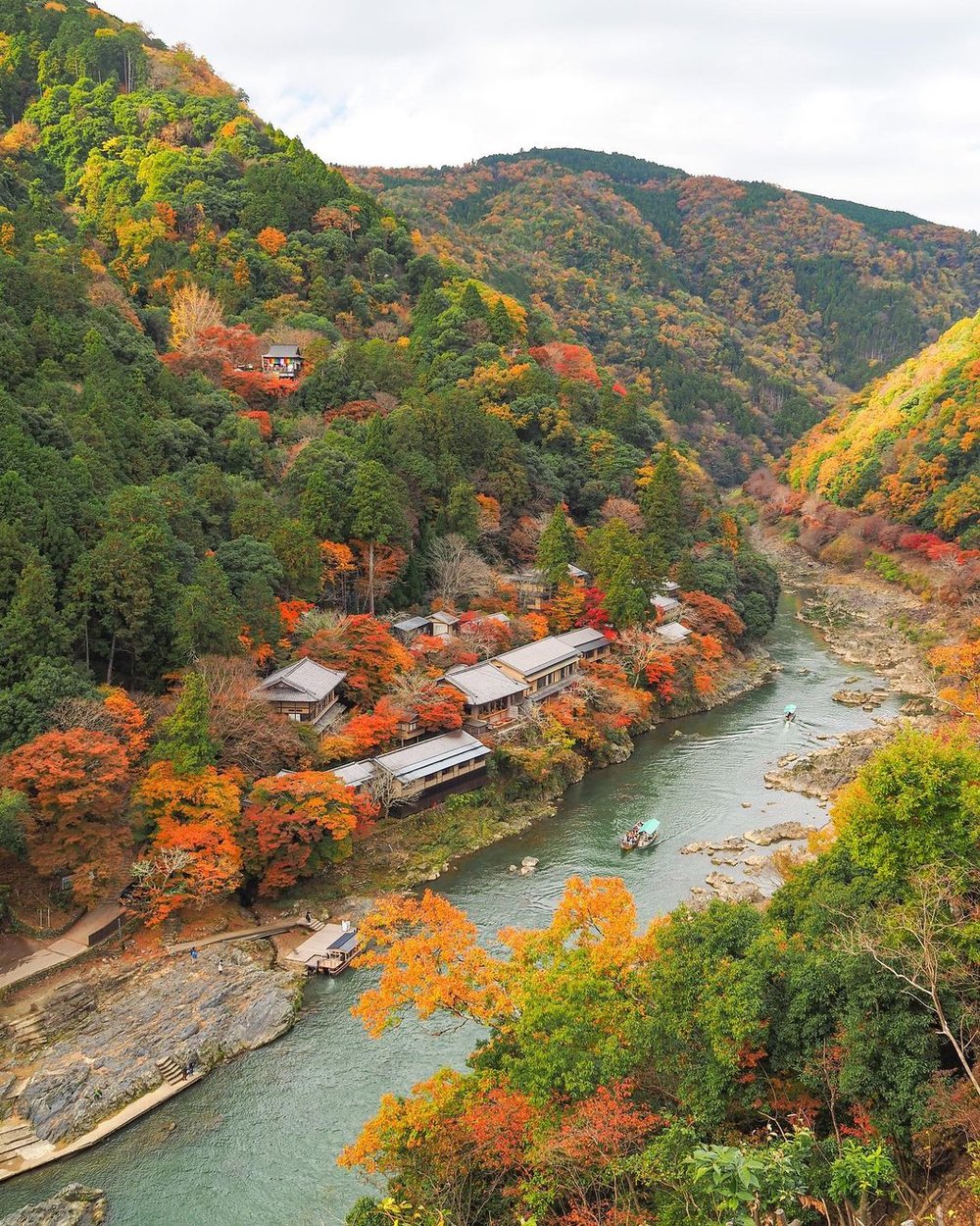 京都自由行｜京都嵐山 亀山公園　紅葉