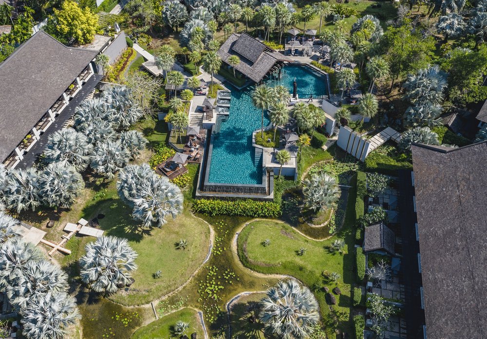 Beache resort surrounded with white sand and crystal clear beach