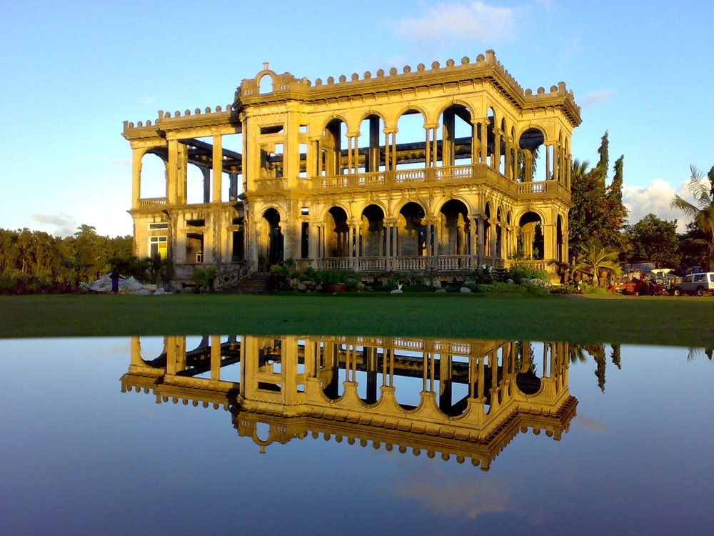 The Ruins with a reflection in the water