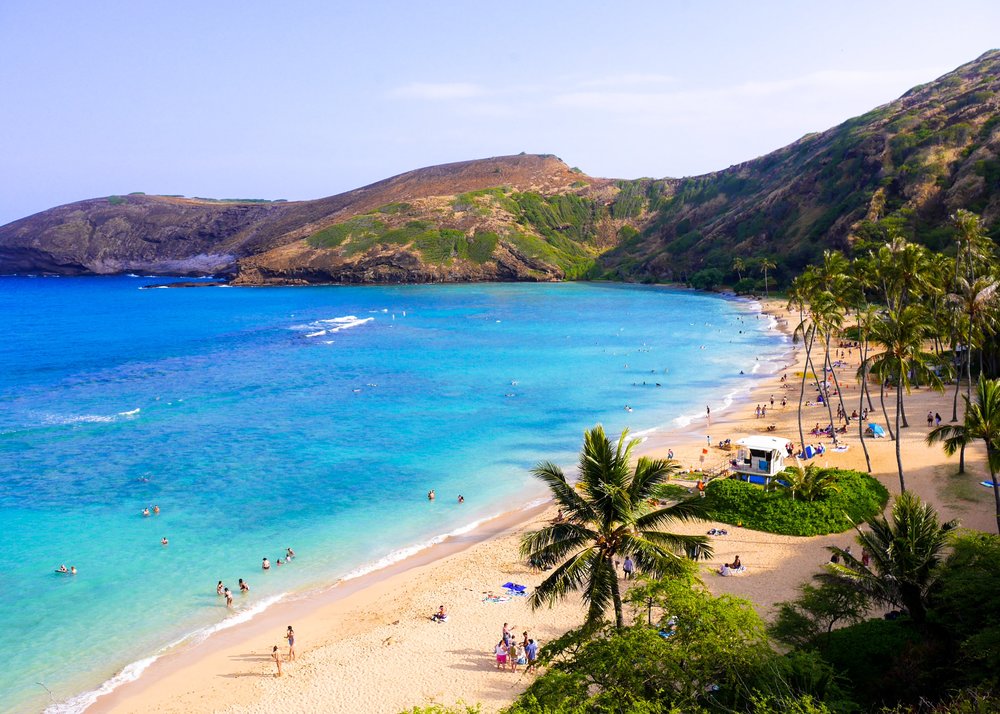 Visitors at Hanauma Bay