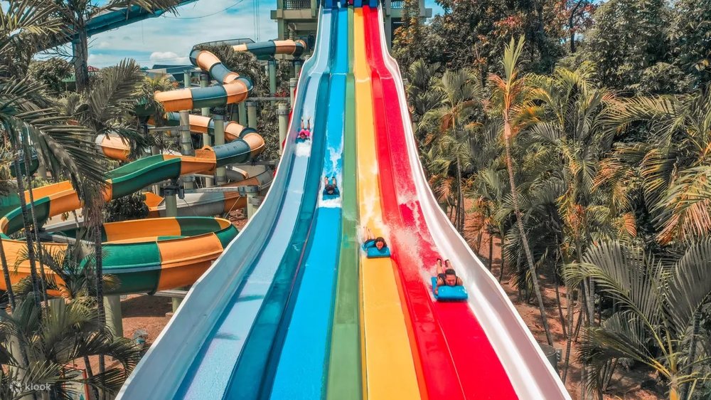 rainbow water slide