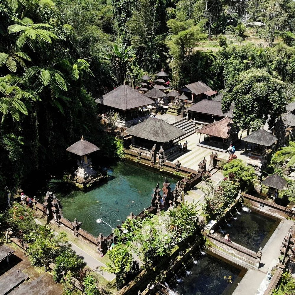 Top view of a resort