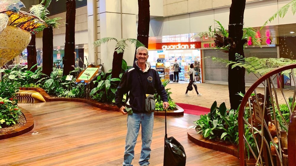 Find the tranquil green space that is the Enchanted Garden at Terminal 3. Credit: debs__world