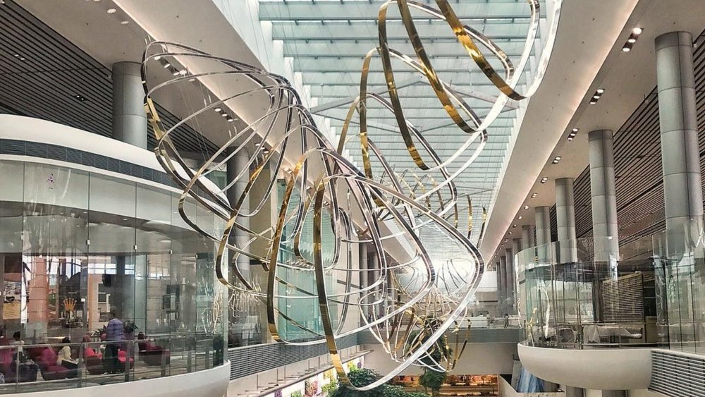 Marvel at the massive Petal Clouds in Terminal 4. Credit: angelistenin