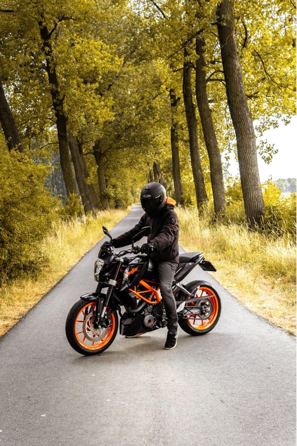 Man riding a motorbike