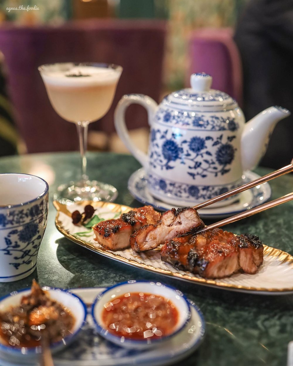 中菜走精緻及富有創作風格,像傳統的蝦餃轉化成龍井蝦餃,別具特色。(Instagram @agnes.the.foodie)