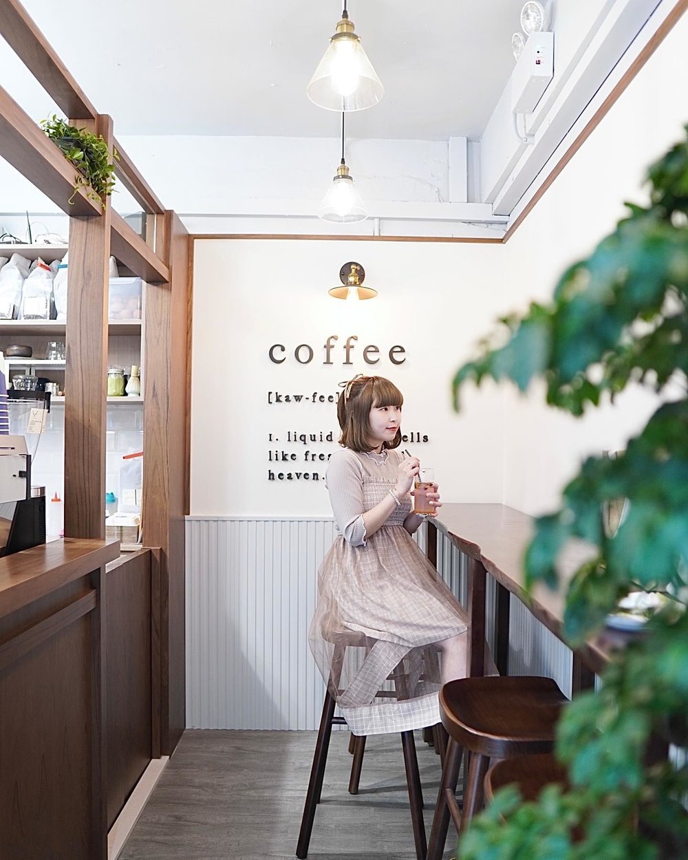 啡白色的空間感覺輕鬆舒服。(Instagram @winkychan)