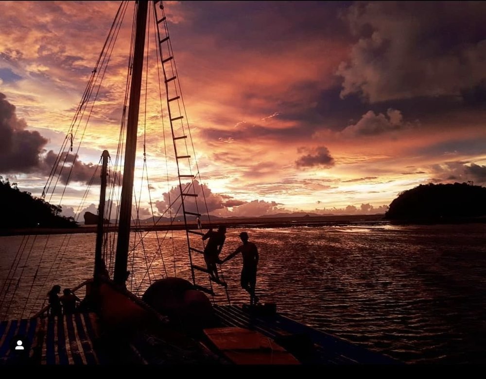 people on a sunset cruise in Krabi