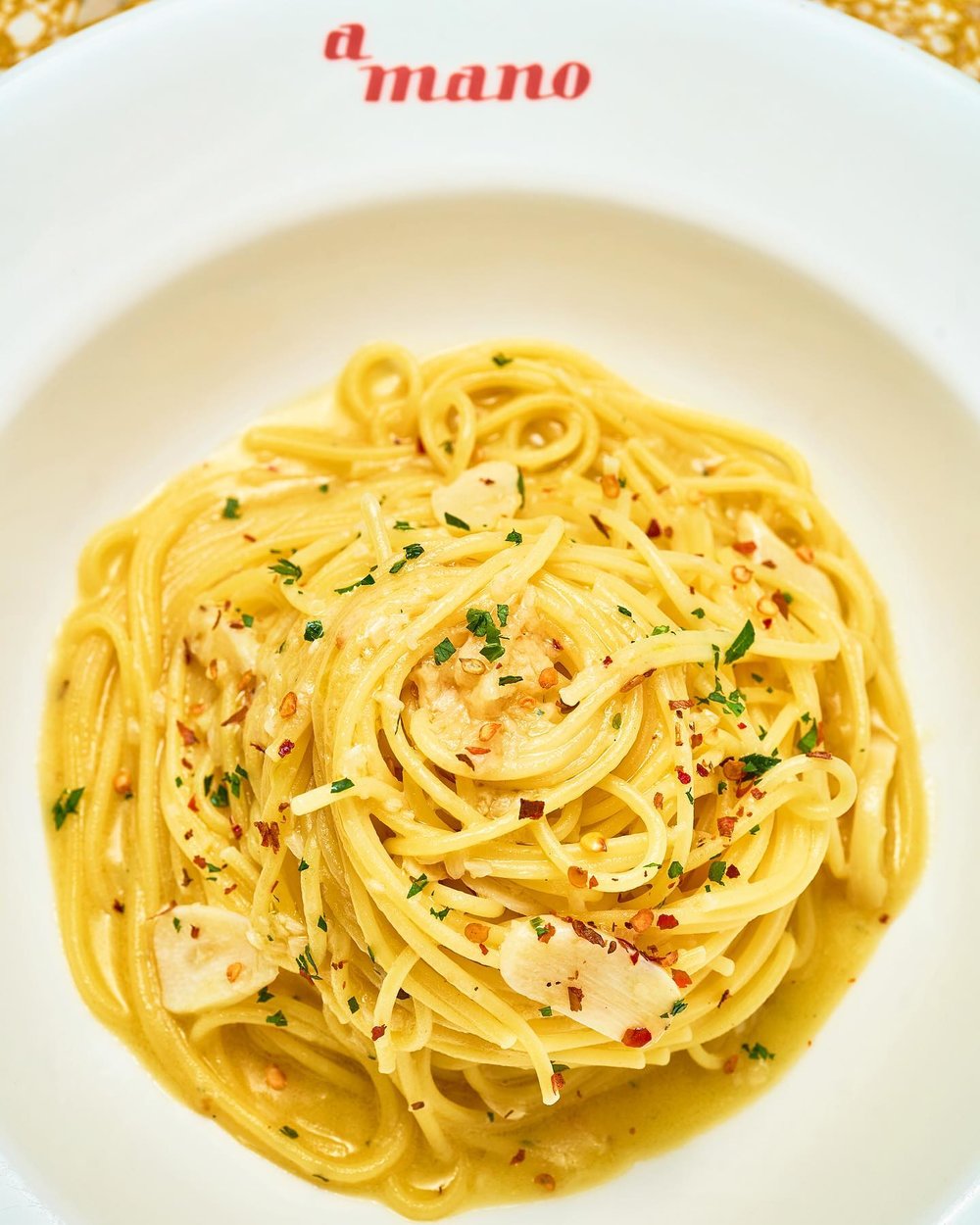 pasta dish with garlic