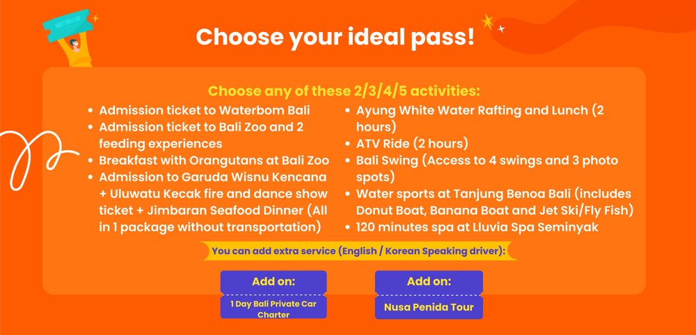 Klook Bali Pass activities