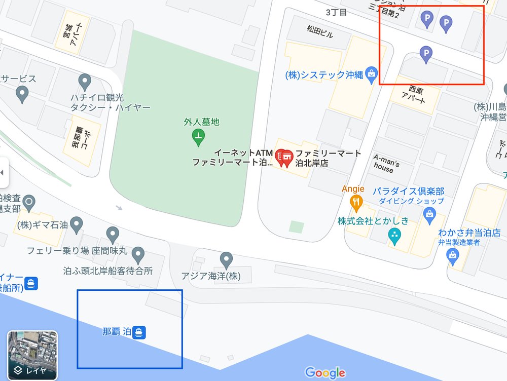とまりん　周辺　コインパーキング地図