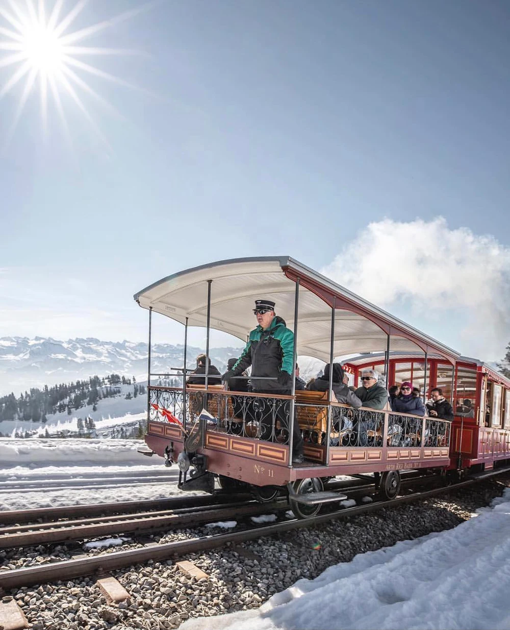 Mount Rigi Cogwheel Railway best scenic train ride in Switzerland