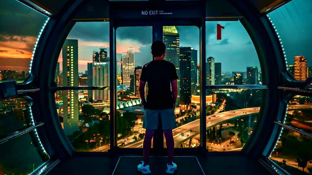 Enjoy panoramic views of Singapore's skyline at night. @_bryangraphy