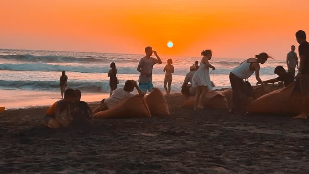 Yes, watching the sunset is a beloved activity in Canggu, specifically Berawa Beach.  Credits: @aniktini on Instagram