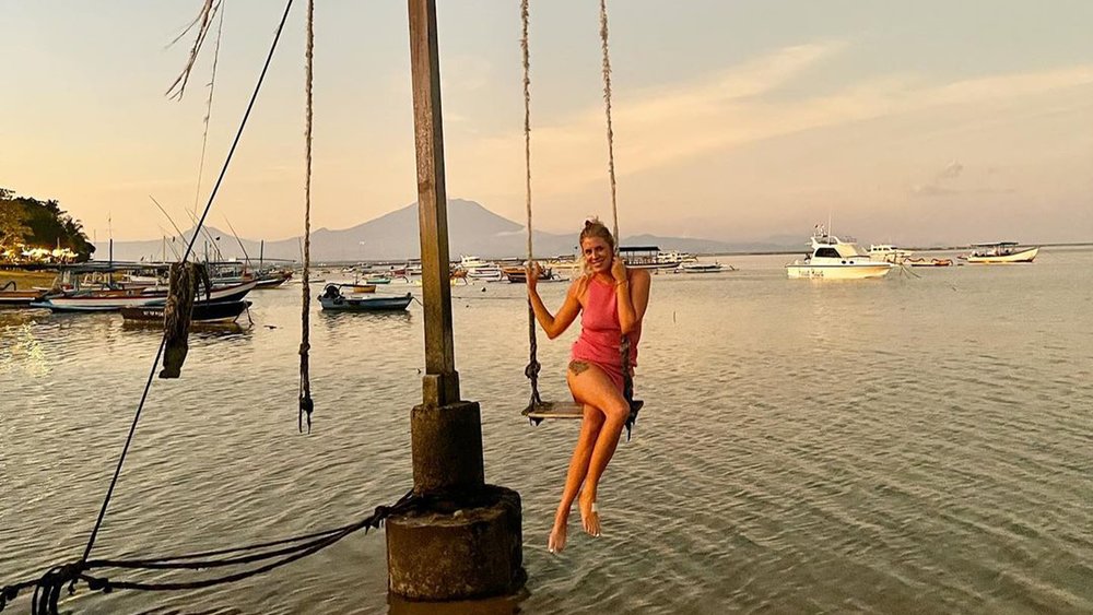 The Sanur Beach promenade stretches to around 8km of the Bali coastline. Credit: kirstenlaurelle