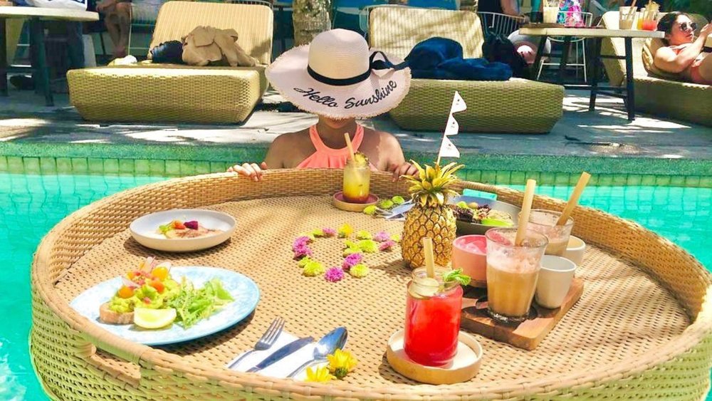 Let the food come to you and order the Floating Breakfast at Cabina Bali. Credit: docs_who_travel