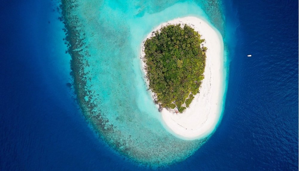 Top view of an Island
