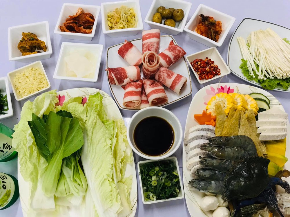 Ingredients of a hotpot