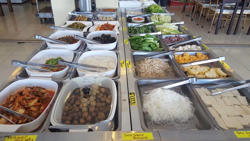 Korean dishes buffet