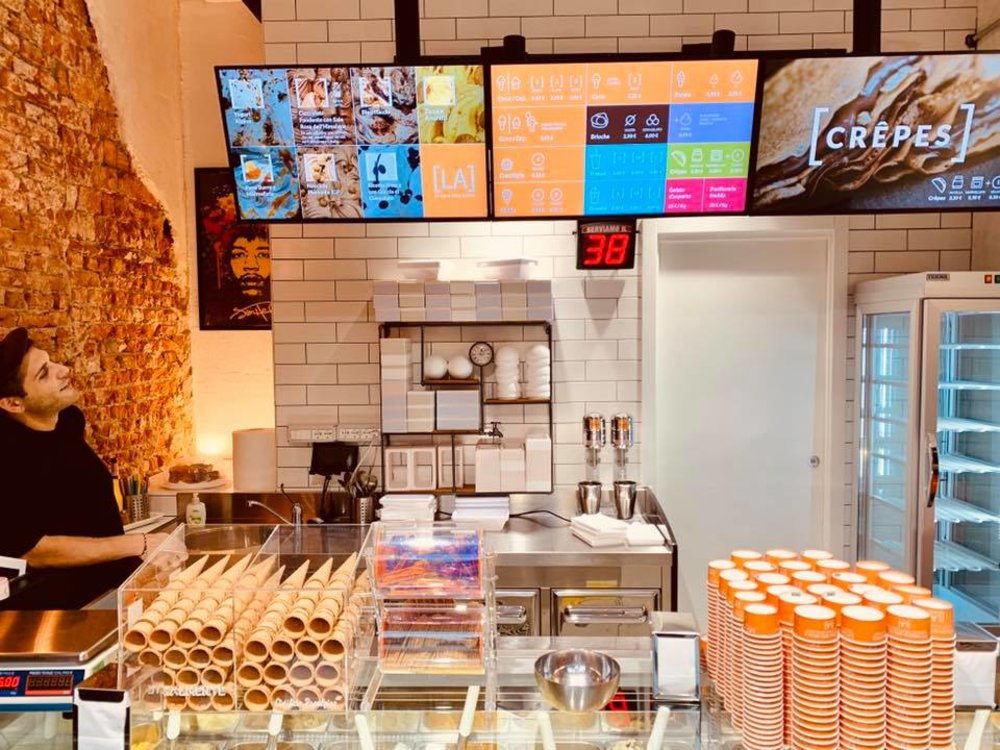 Ice cream shop facade