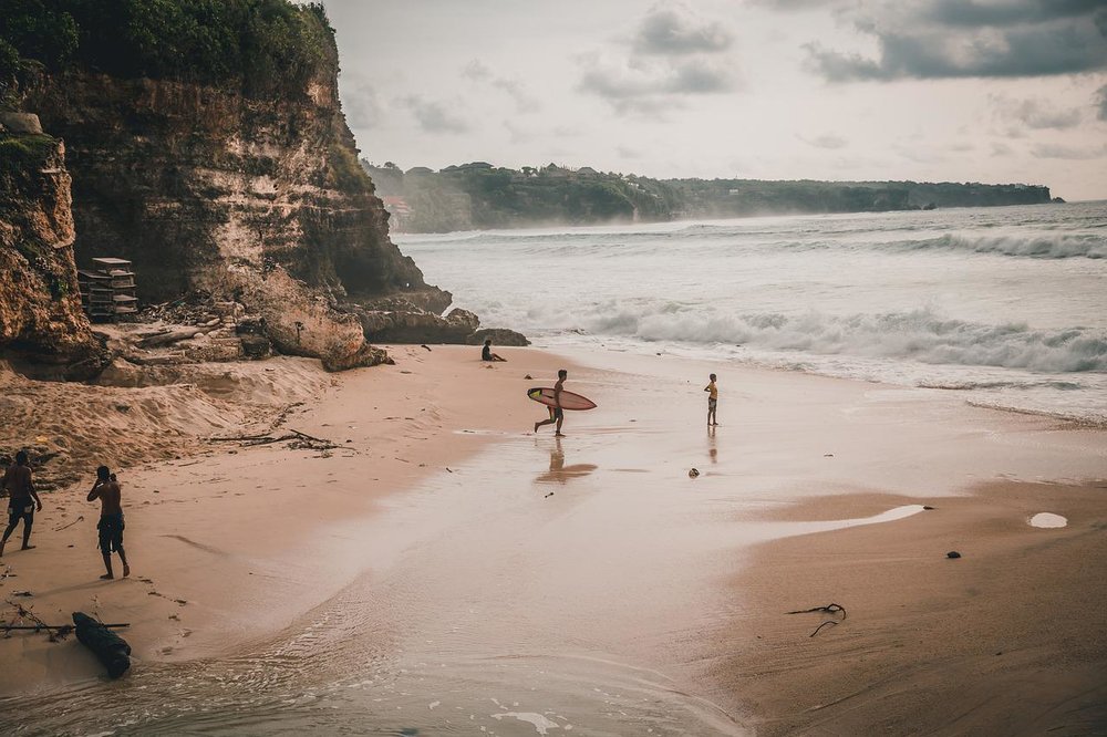Surfer in the shore