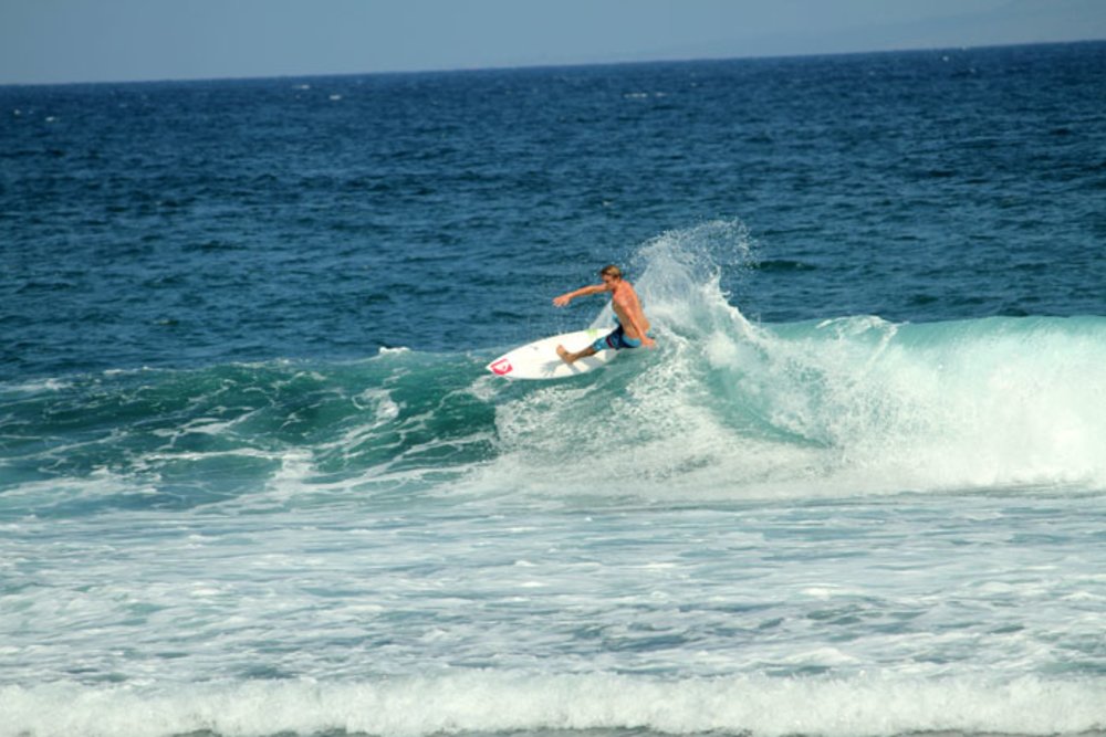 A man surfing