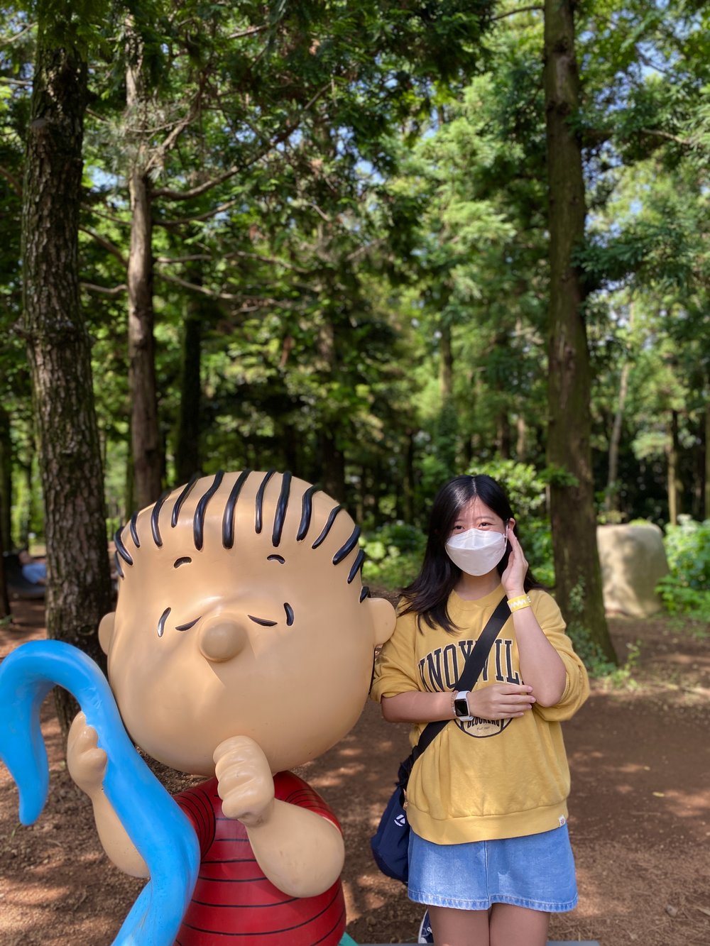 snoopy garden jeju island korea bts jimin pose