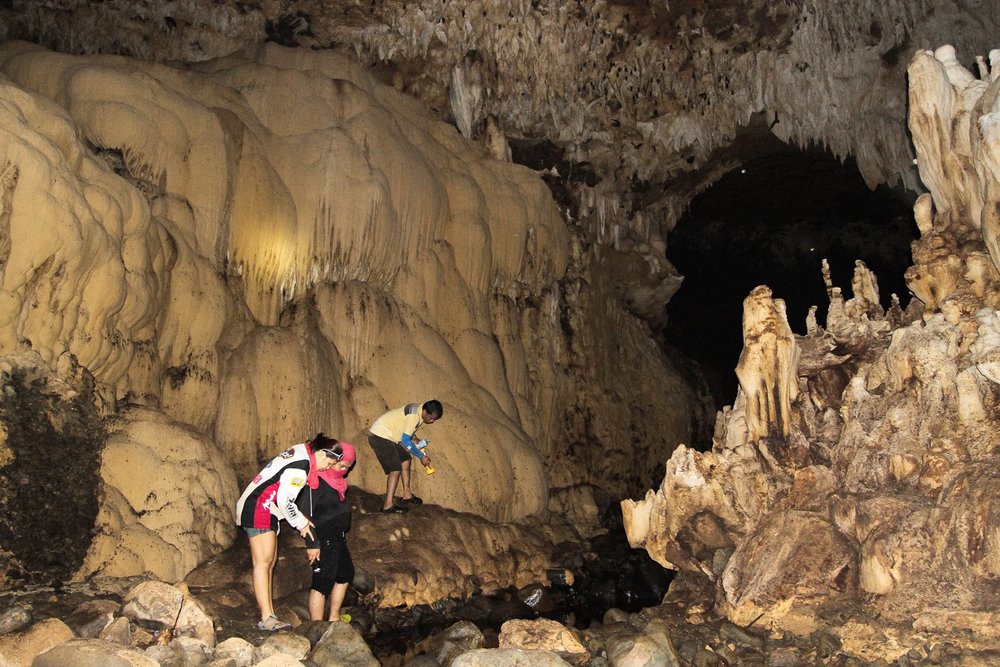 People inside cave