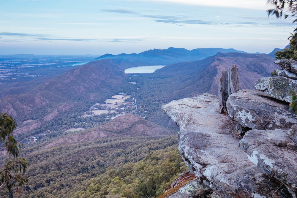 view from boroka lookout halls gap victoria australia