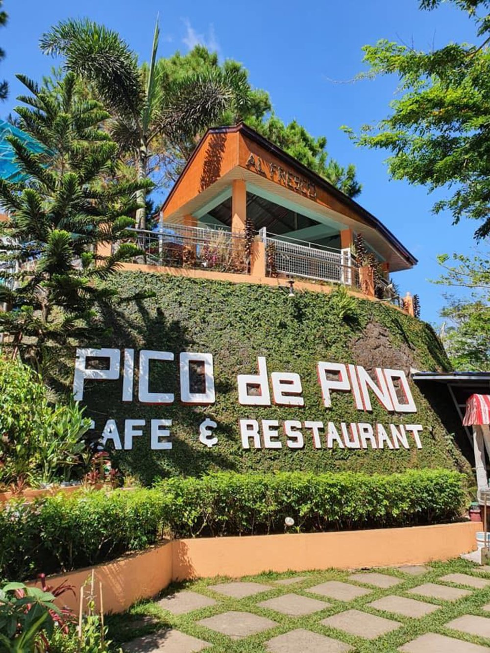 Facade of an over-looking restaurant