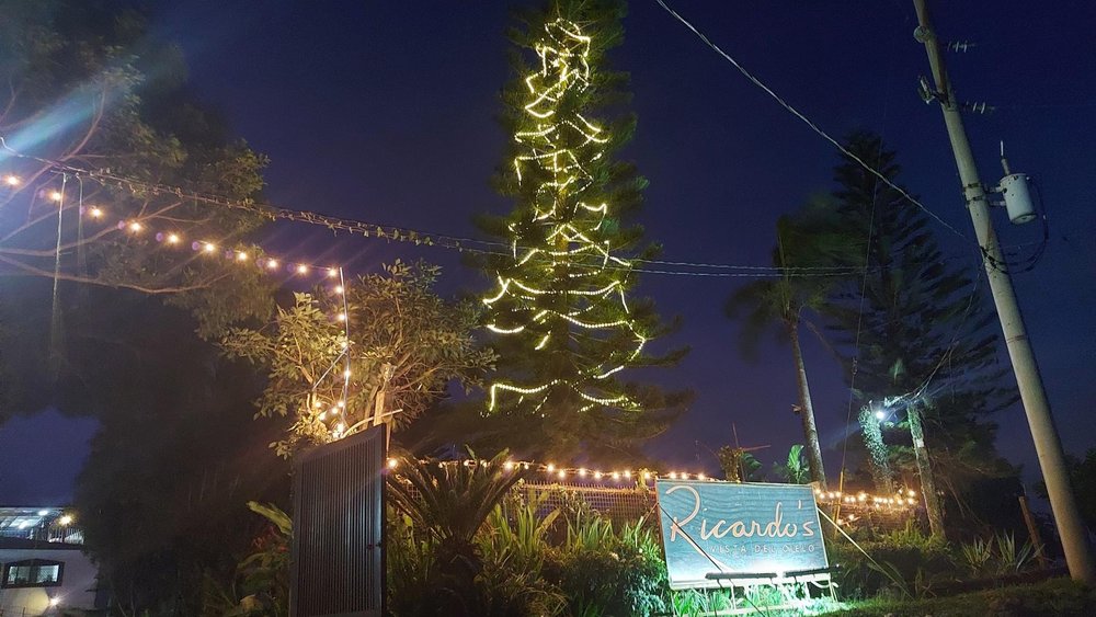 Restuarant facade at night