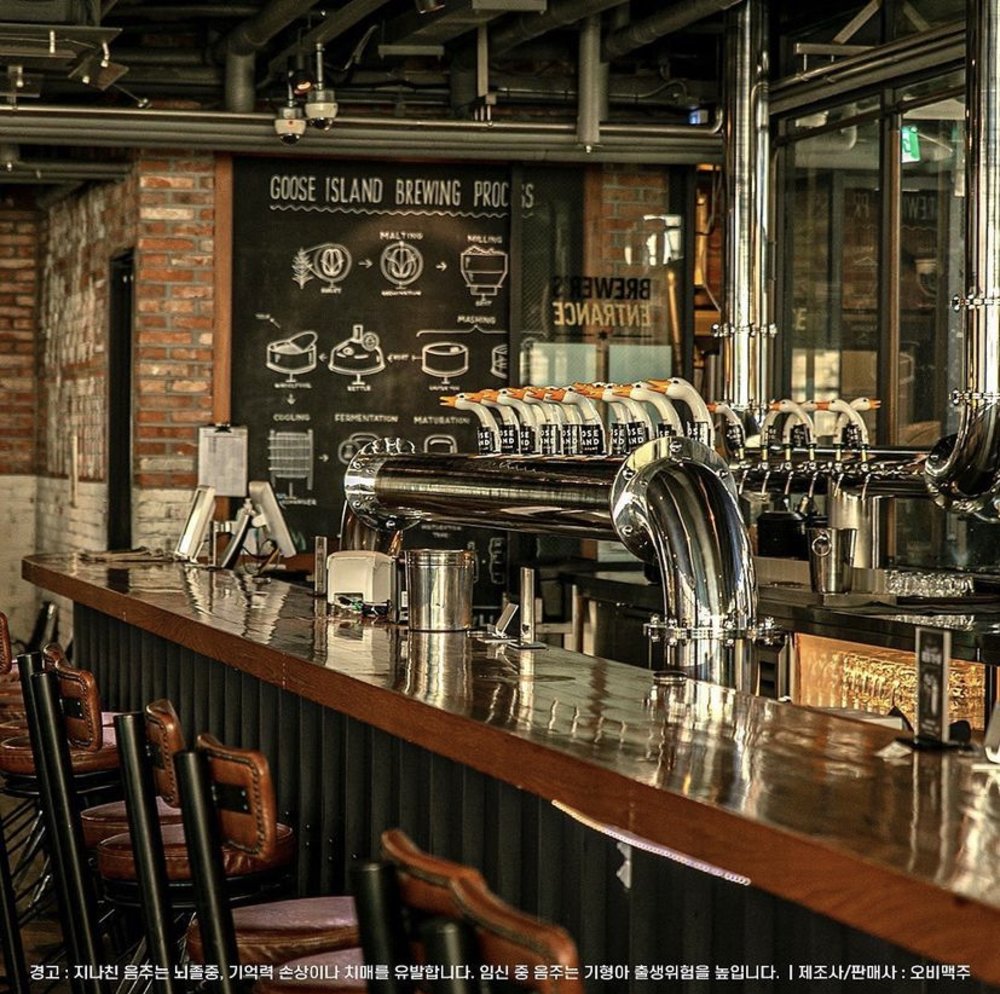 Bar counter in Beer brewhouse