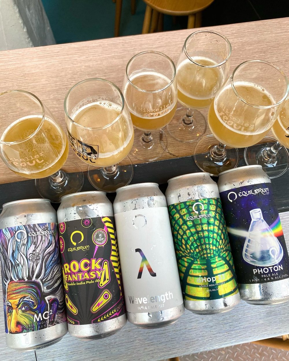 Beer in can and in wine glass